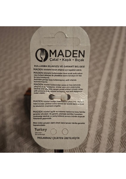 Maden Yemek Çatalı Paslanmaz Çelik 6lı Paket fiyatları