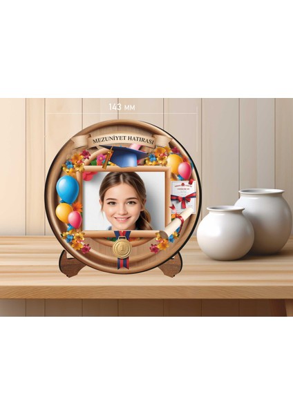 14X14 cm Uv Baskılı Mezuniyet Kadın Fotoğraf Çerçevesi V4 Mdf fiyatları