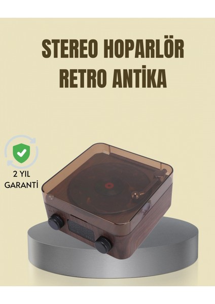 Saatli Gece Işıklı Hoparlör – Modern ve Vintage Tasarım