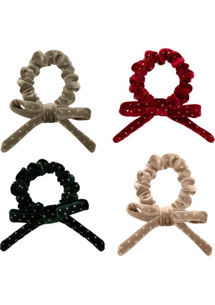 Mimi & Lula Christmas Velvet 4'lü Lastik Toka