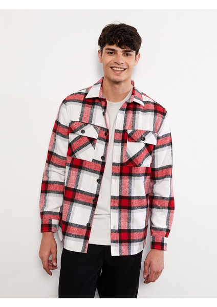 Yeni Sezon Regular Fit Uzun Kollu Ekose Erkek Gömlek Ceket fiyatları