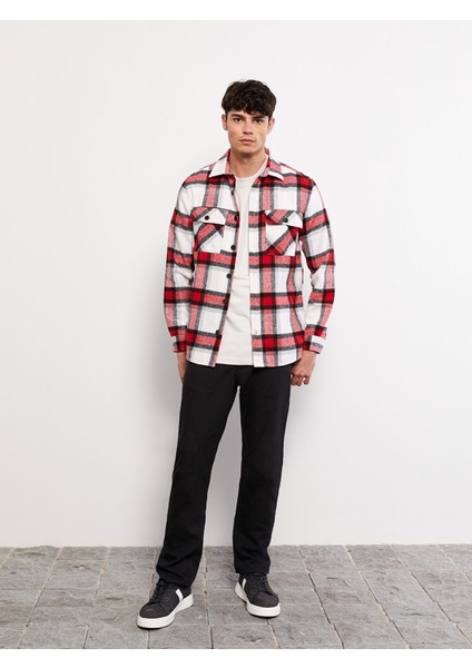 Yeni Sezon Regular Fit Uzun Kollu Ekose Erkek Gömlek Ceket modelleri