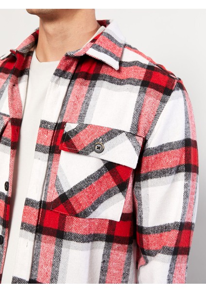 Yeni Sezon Regular Fit Uzun Kollu Ekose Erkek Gömlek Ceket fırsatları