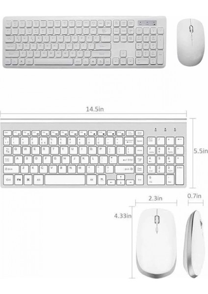 Klavye Mouse Seti Sessiz Kablosuz Türkçe TV PC Uyumlu fırsatları