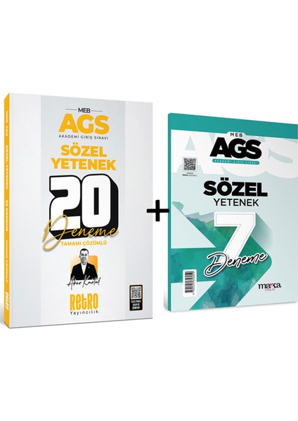 2026 Meb Ags Sözel Yetenek 20 'li Deneme Retro Yayınları 7 Deneme Marka Yayınları