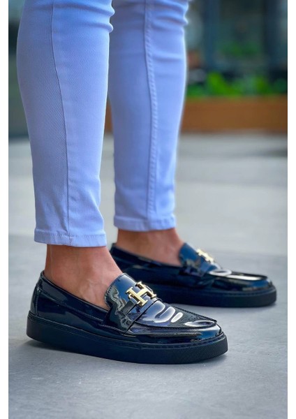 Nrtmsa KB-027 Kuback Bağcıksız Kömür Rugan H Günlük Erkek Ayakkabı Siyah (Numara: 40) fiyatları