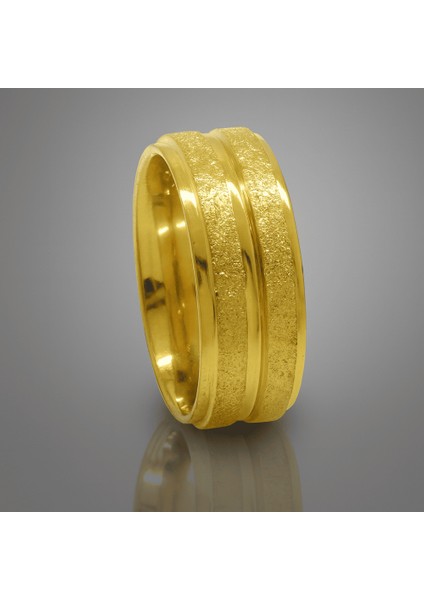 Altın Renk Modern Tasarım 316L Kalite Paslanmaz Kadın Çelik Yüzük Alyans - 18 Ölçü indirimleri