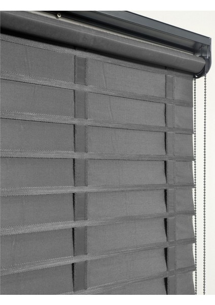 Picasso Shadow Silüet Kumaş Jaluzi Store Perde, Alüminyum Kasalı Yüksek Kaliteli - Antrasit 4333SHADOW