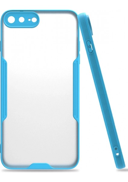 Ieg iPhone 7 Plus Kılıf Platin Silikon - Mavi