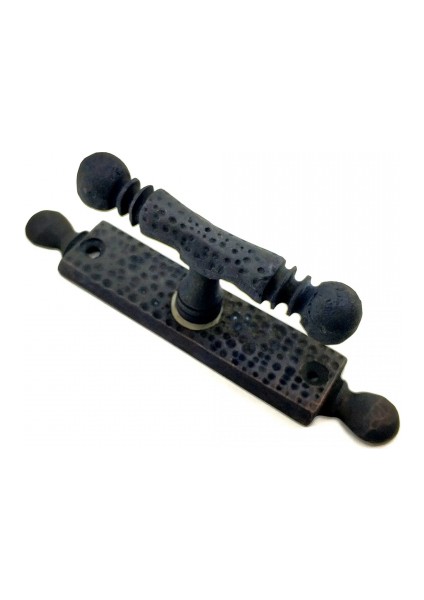 Antika Tarz Dekoratif Pirinç Misket Pencere Kolu - 165X32 Mm, Oksit