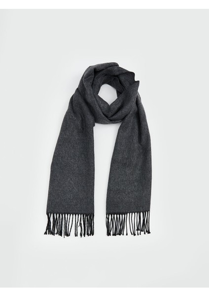 Yeni Sezon Püskül Detaylı Düz Erkek Atkı