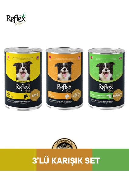 Plus Köpek Maması 3'lü Karışık Set