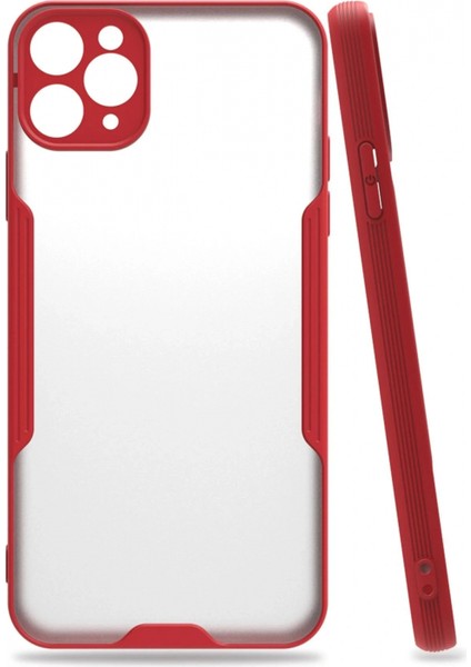 Ieg iPhone 11 Pro Kılıf Platin Silikon - Kırmızı