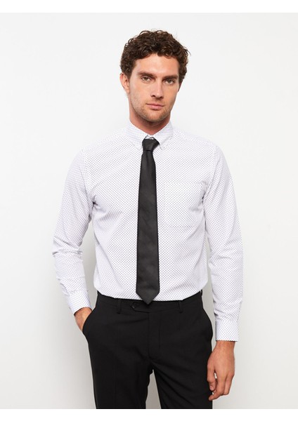 Yeni Sezon Regular Fit Uzun Kollu Desenli Poplin Erkek Gömlek fiyatları