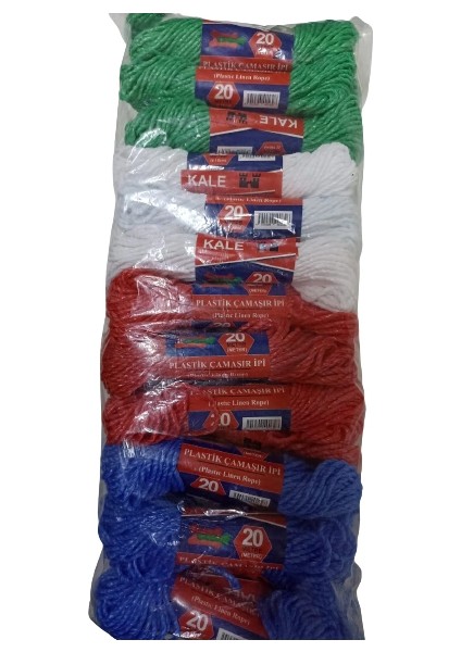 Ieg® Kale Plastik Çamaşır Ipi 20 Metre 24 Adet (4887)