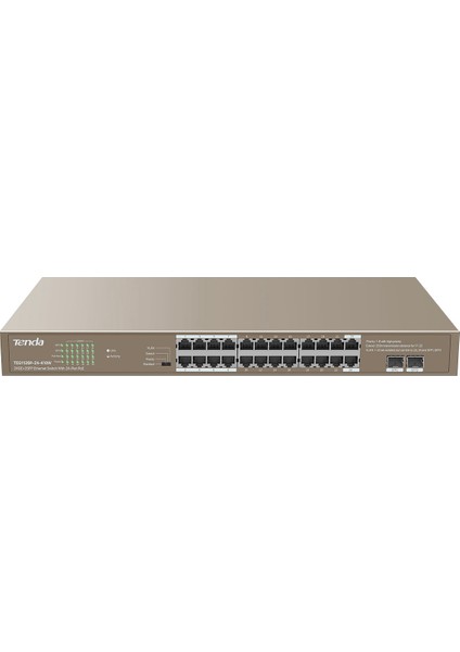 Tenda TEG1126P-24-410W 24 Port 10/100/1000 Poe 2 x Sfp 410W Yonetılemez Rack Mount Swıtch fiyatları