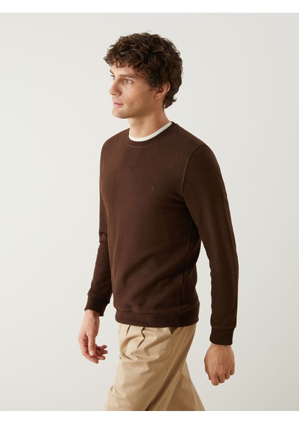 Yeni Sezon Bisiklet Yaka Uzun Kollu Erkek Sweatshirt