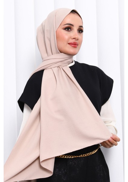 Bej Pamuklu Caz Şal