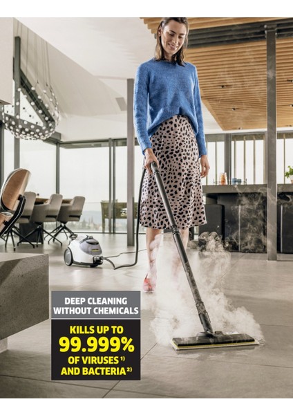 Kärcher Sc 5 Easyfix Iron Premıum Pack Buharlı Temizleyicisi-Kimyasal Gerektirmez — Sadece Musluk Suyu ile Çalışır