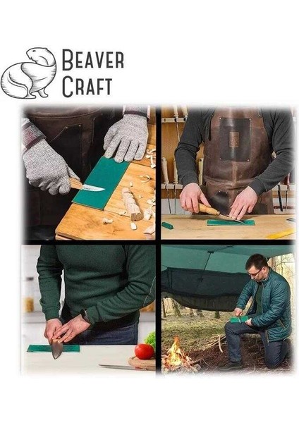 Elaletionline Deri Bileme Kayışı ve Parlatma Macunu Seti, 3 Parça Beavercraft