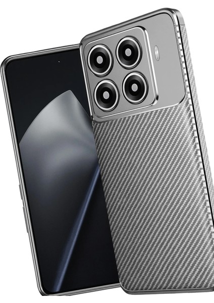 Xiaomi Mi 15T Pro Kılıf Karbon Görünümlü Silikon Azn-Negro modelleri