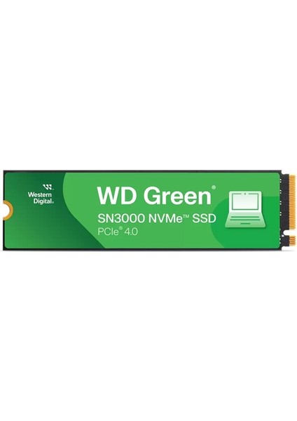 Wd Green SN3000 500GB 5000/4100MB/S Pcıe 4.0 Nvme SSD WDS500G4G0E
