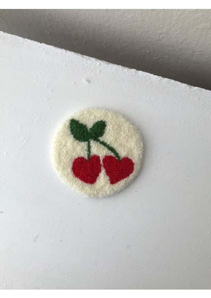 Dekoratif Kiraz Punch Bardak Altlığı Sunumluk