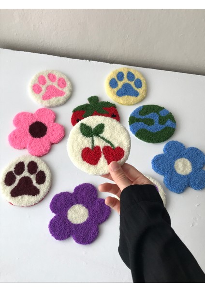 Dekoratif Kiraz Punch Bardak Altlığı Sunumluk fiyatları