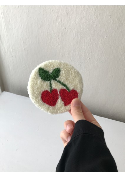 Dekoratif Kiraz Punch Bardak Altlığı Sunumluk modelleri