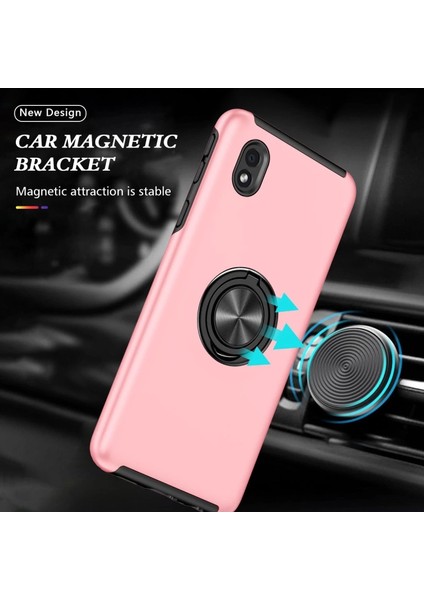 Samsung Galaxy A01 Core Kılıf Elit Yüzüklü Kapak - Pembe indirimleri