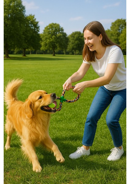 Ipli Köpek Oyun Topu | Dayanıklı Köpek Oyuncağı Çekiştirme ve Top Oyunu fiyatları