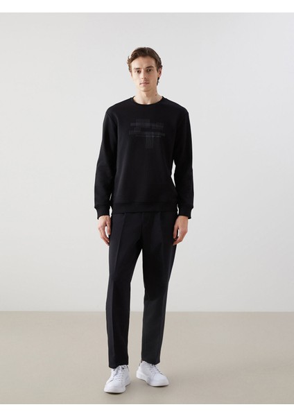 Yeni Sezon Bisiklet Yaka Uzun Kollu Baskılı Erkek Sweatshirt fiyatları