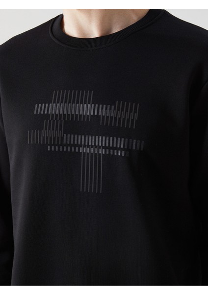 Yeni Sezon Bisiklet Yaka Uzun Kollu Baskılı Erkek Sweatshirt modelleri