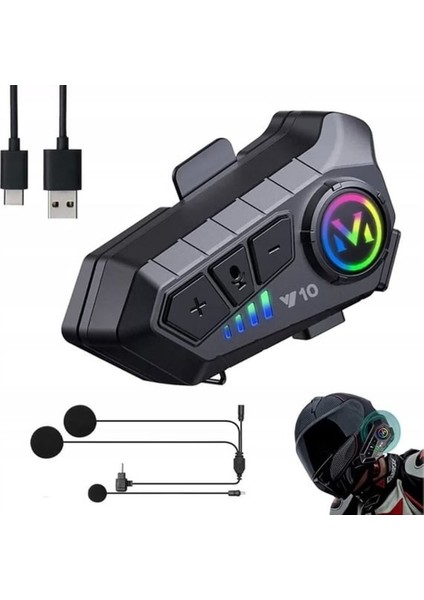 Y10 Kask Kulaklık Bluetooth Motosiklet Kulaklık Intercom fırsatları