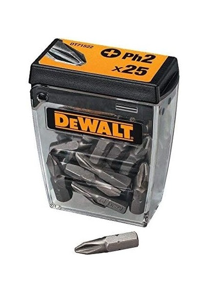 DT71522 Vidalama Uç, Metalik, 25 Adet Matkap Ucu , Tornavida Ucu , Vidalama Ucu Profesyonel