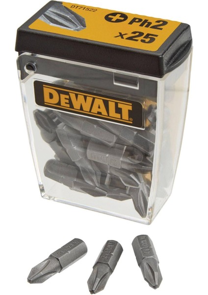 DT71522 Vidalama Uç, Metalik, 25 Adet Matkap Ucu , Tornavida Ucu , Vidalama Ucu Profesyonel