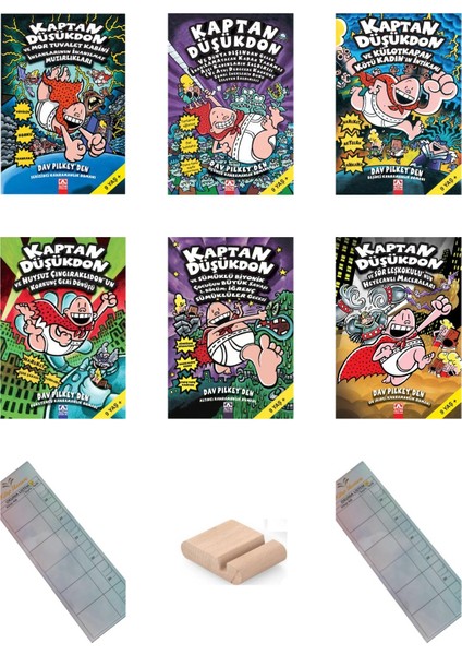 Kaptan Düşükdon Set-1 / Dav Pilkey / 6 Kitap / 9-12 Yaş Hikaye / Çizgi Roman+Tablet Tutucu