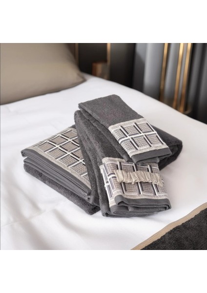 Tılsım Koleksiyonu Micro Bambu, Antrasit Renk, Özel Paketli Havlu Seti fiyatları