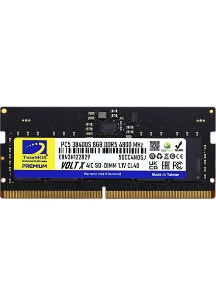 Twınmos 8gb 4800MHZ Ddr5 TMD58GB4800S40 Notebook Ram