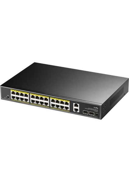Cudy GS1026PS2 24 Port 10/100/1000 24 Port Poe+ 2 Port Uplınk +2 Sfp 300W Yonetılemez Rack Mount Swıtch fiyatları