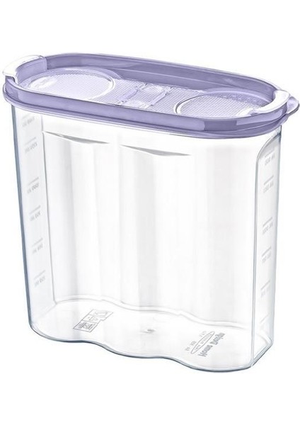 ® 2 Kapaklı Ölçekli Erzak Kuru Gıda Saklama Kutusu Kabı - 1,7 Litre - SA935 indirimleri