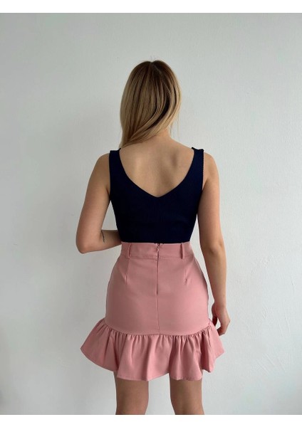 Lvsqvr Altı Fırfırlı Etek Pudra S24817 (Beden: S) modelleri