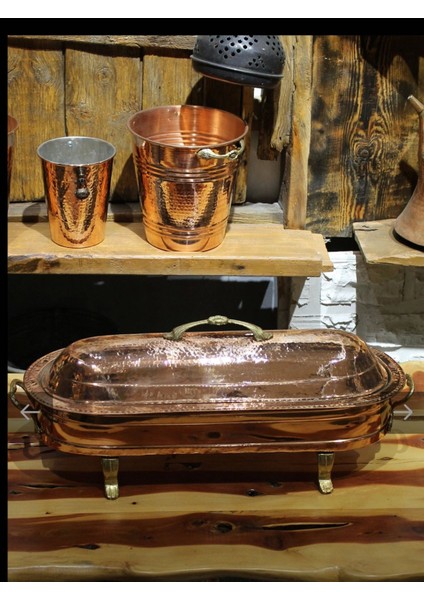 Muhteşem Bakır Sunum Seti 70CM