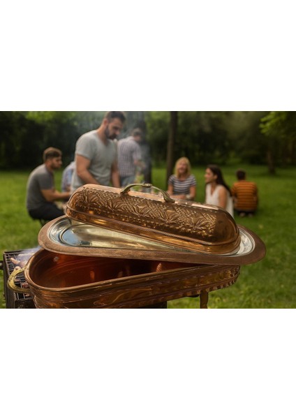 Muhteşem Bakır Sunum Seti 70CM fırsatları