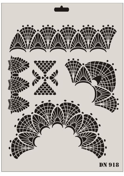 Rich Dantel Seri DN-918 Stencil 35X25 cm