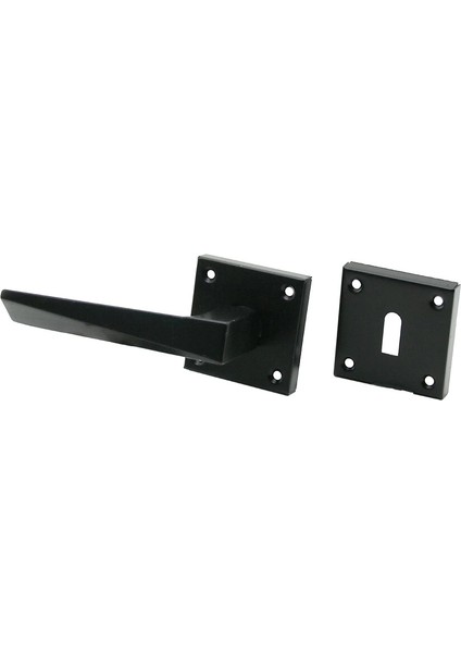 Ieg® 4 Takim Prati̇k Pri̇zma Oda Si̇yah Rozetli̇ Kapi Kolu (4887)