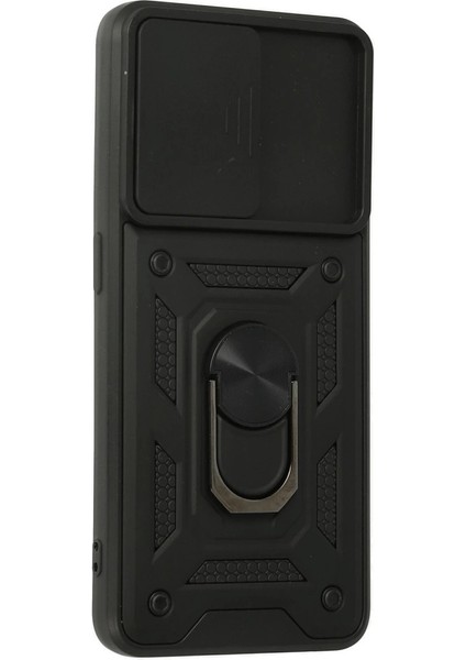 Oppo A74 4g Kılıf Pars Lens Yüzüklü Silikon - Siyah fiyatları