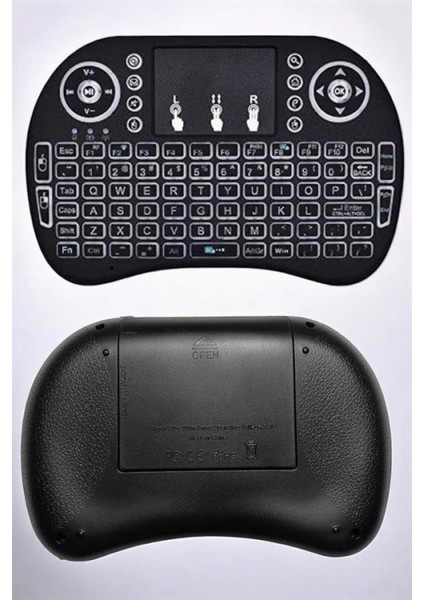 Işıklı Kablosuz Mini Q Klavye Tüm Cihazlara Uyumlu indirimleri