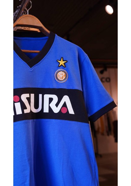 Inter Milan 1990-91 Retro Misura Forma T-Shirt – Efsane Şampiyonluk Sezonu Tasarımı (Unisex) indirimleri