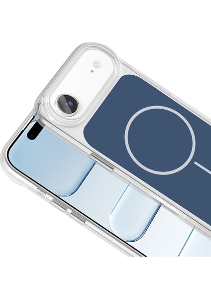 Apple iPhone 17 Air Kılıf Metal Buton Tasarımlı Zr-Ikonik